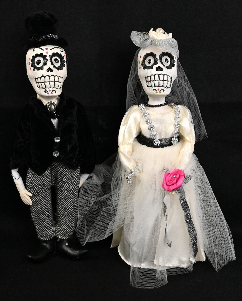 Katherines Collection Day of the Dead Skeletons Bride & Groom 14"